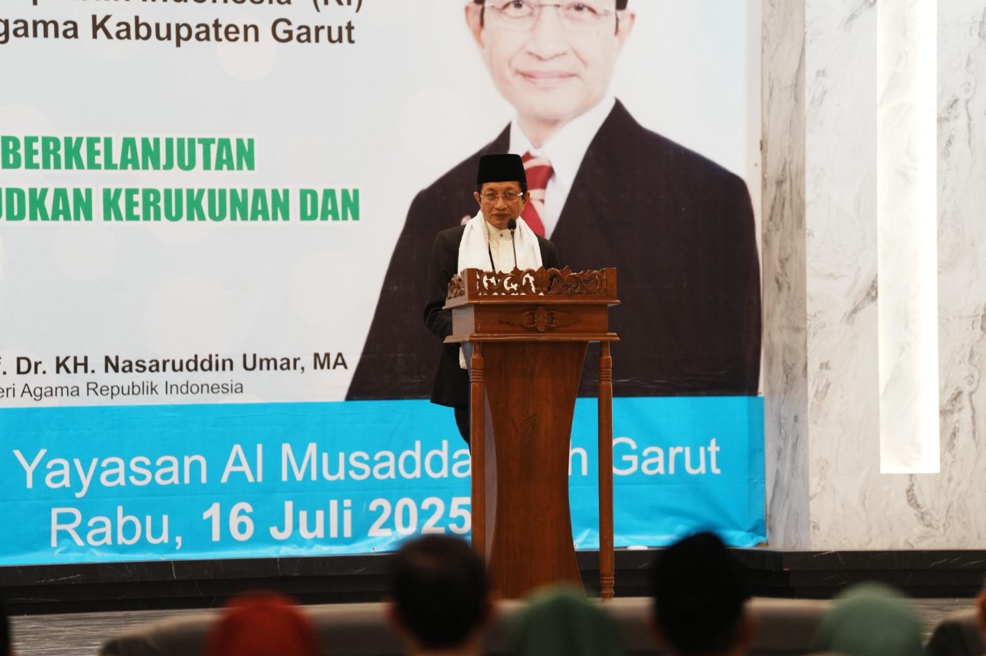 Silaturahmi  bersama Tokoh Agama di Garut, Menag Kenalkan Kurikulum Cinta dalam Pembelajaran Pendidikan Islam