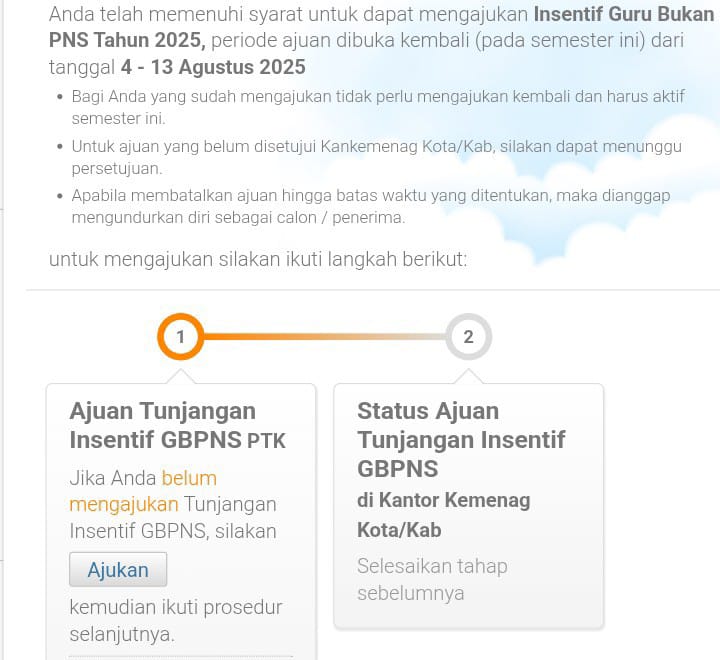 Pengajuan Tunjangan Insentif GBPNS Guru Madrasah Tahap II Dibuka, Berikut Panduannya