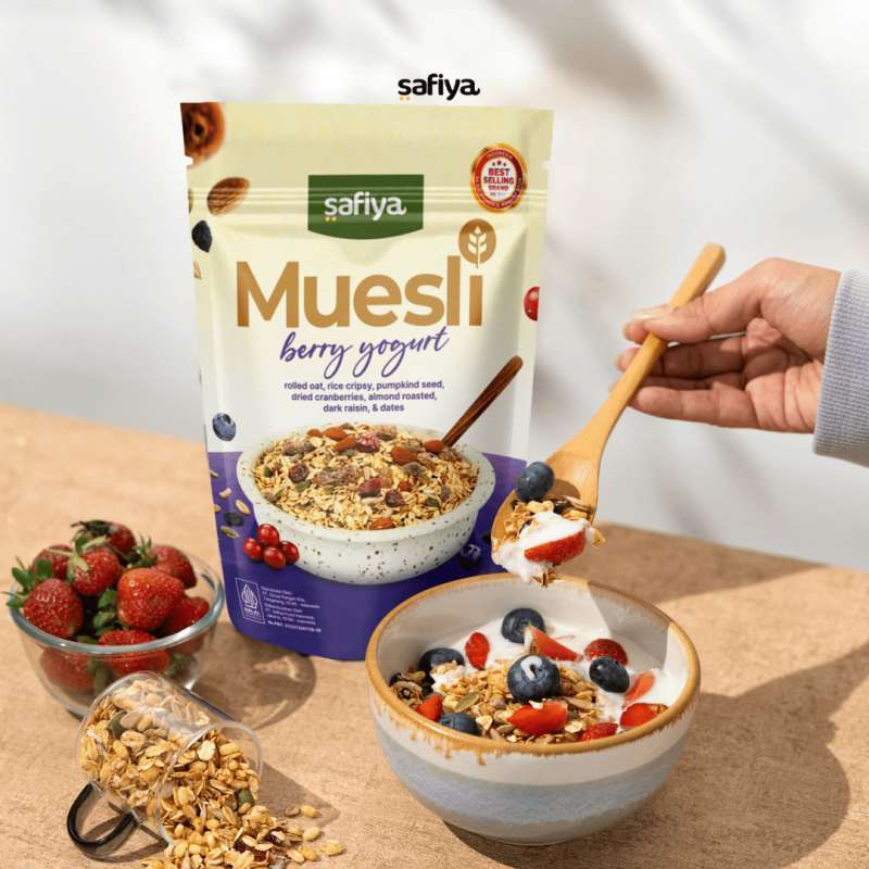 Safiya Muesli Berry Yogurt: Sarapan Sehat, Tinggi Serat dan Gizi Seimbang