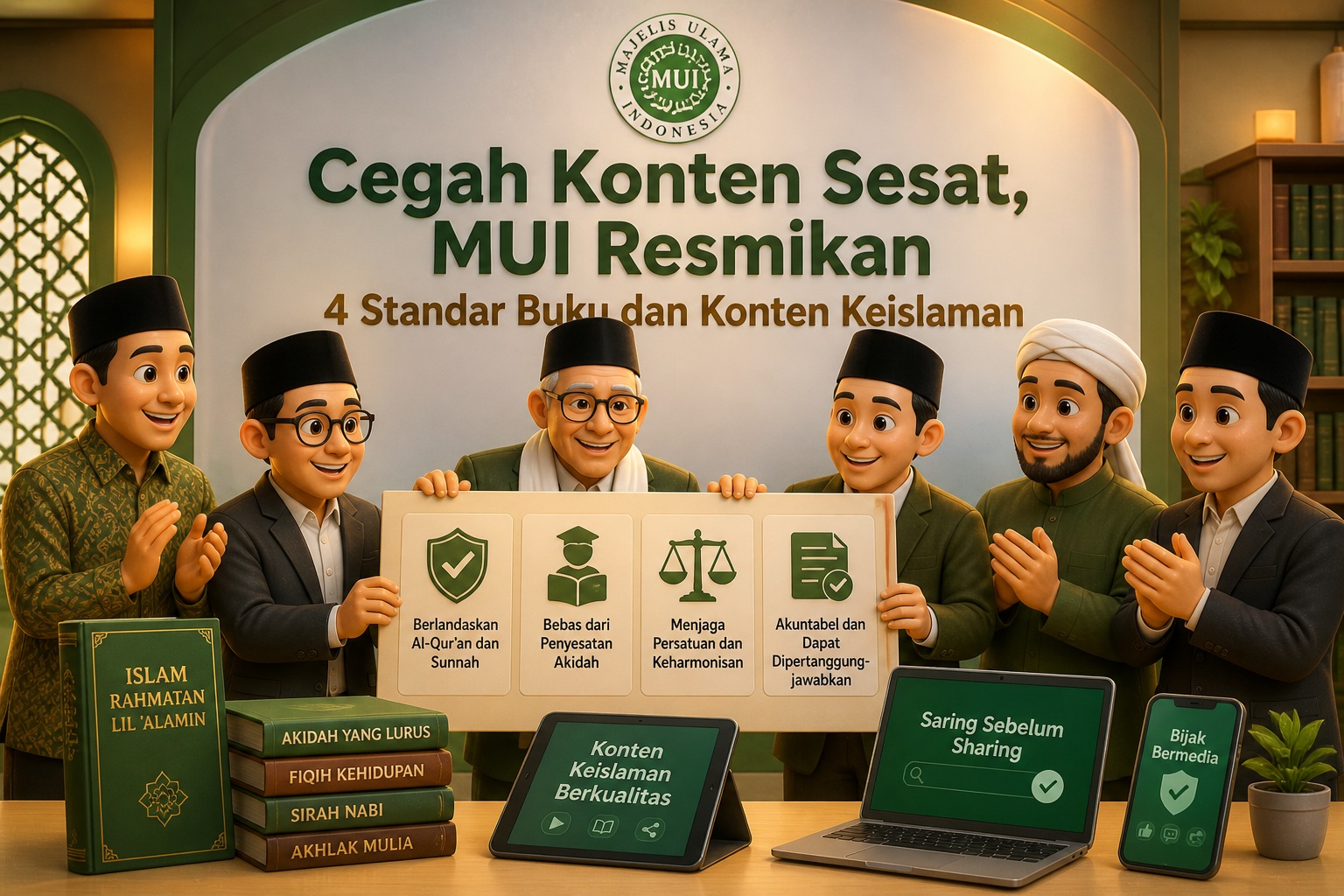 Cegah Konten Sesat, MUI Resmikan 4 Standar Buku dan Konten Keislaman