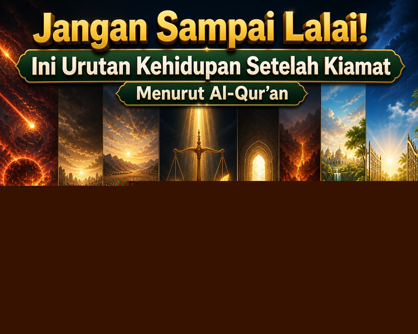 Jangan Sampai Lalai! Ini Urutan Kehidupan Setelah Kiamat Menurut Al-Qur'an