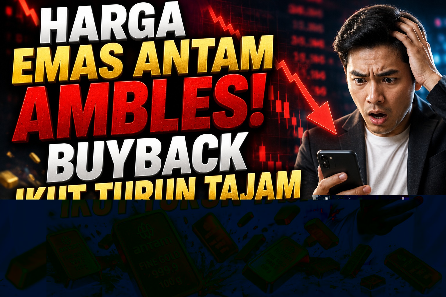 Harga Emas Antam Ambles! Buyback Ikut Turun Tajam