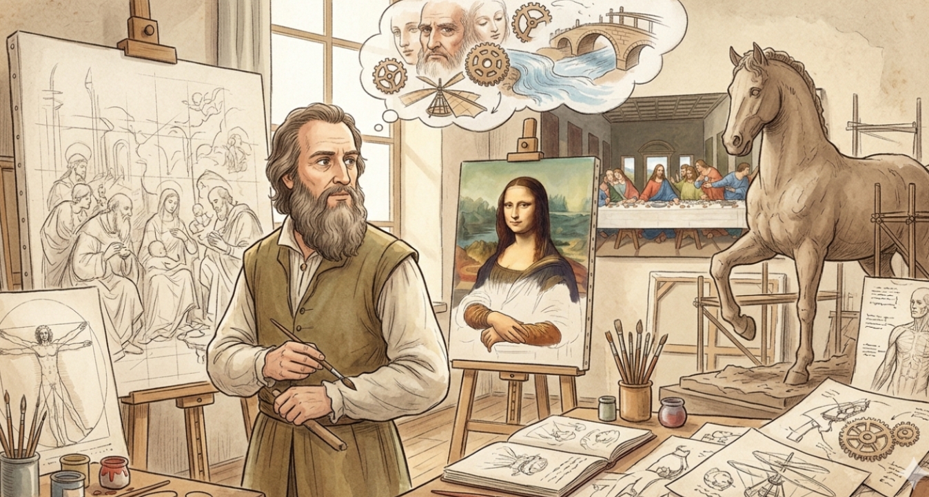 Sisi Lain Leonardo da Vinci: Sang Jenius yang Kerap Meninggalkan Karya yang Tak Selesai