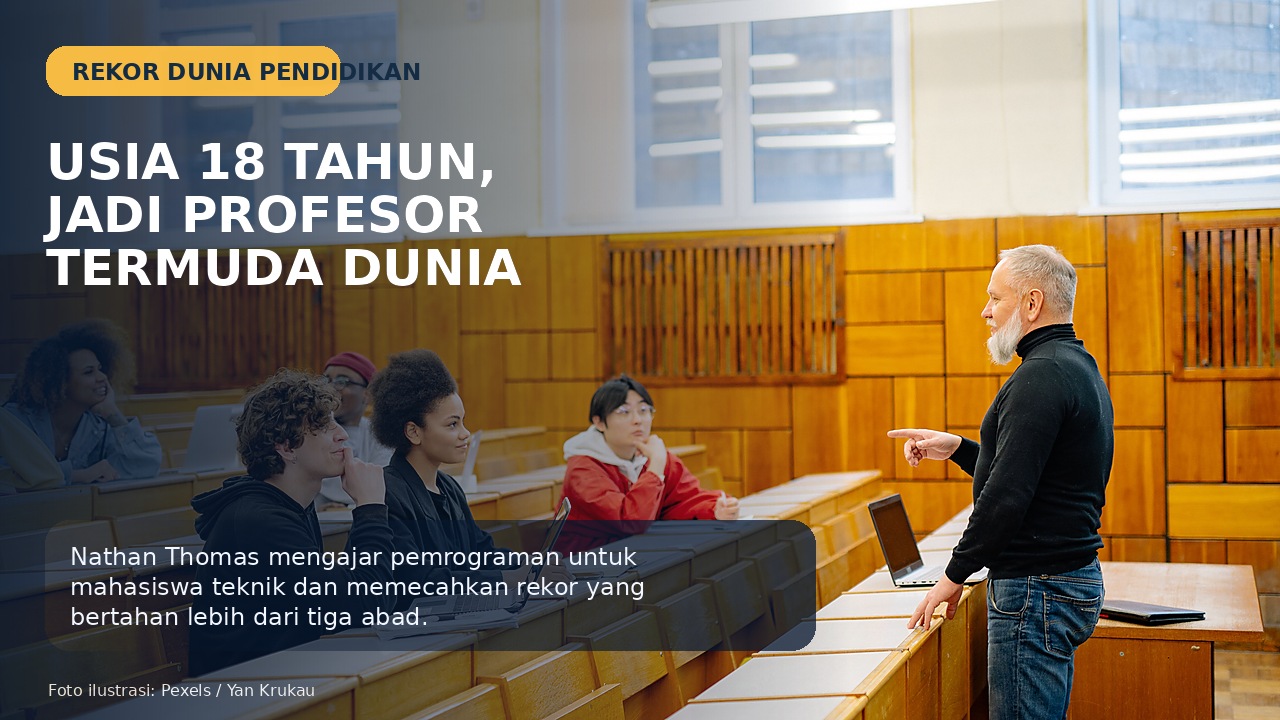Nathan Thomas Jadi Profesor Pria Termuda Dunia, Mengajar Teknik pada Usia 18 Tahun