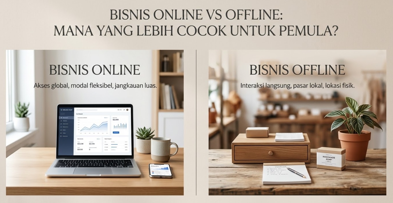 Bisnis Online vs Offline: Mana yang Lebih Cocok untuk Pemula?