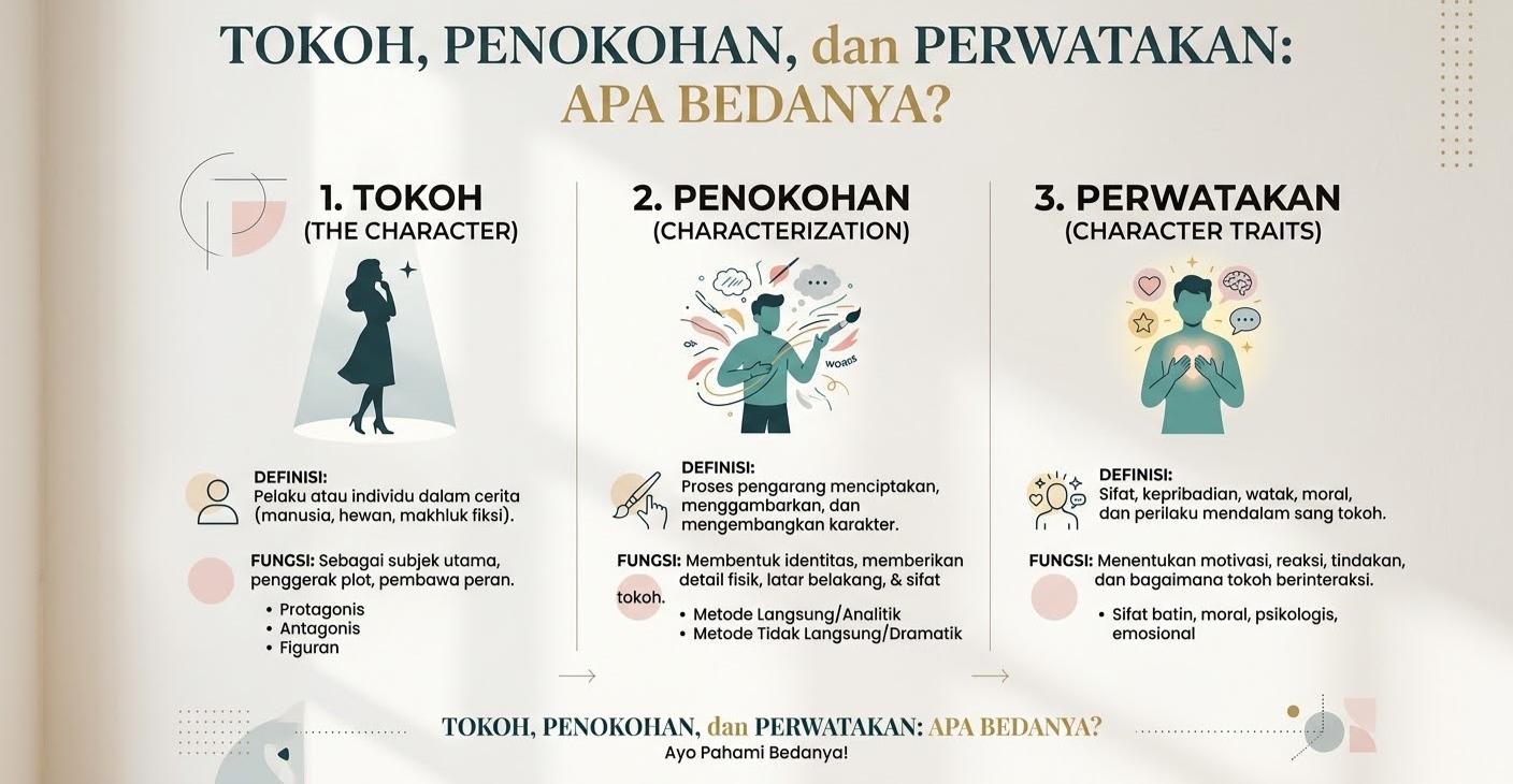 Tokoh, Penokohan, dan Perwatakan: Apa Bedanya?