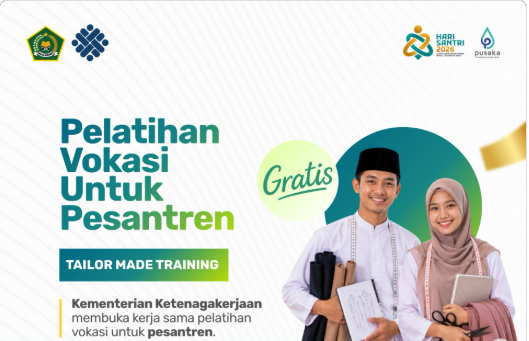 Pelatihan Vokasi Gratis untuk Pesantren Dibuka! Cek Syarat, Fasilitas, dan Link Pendaftarannya