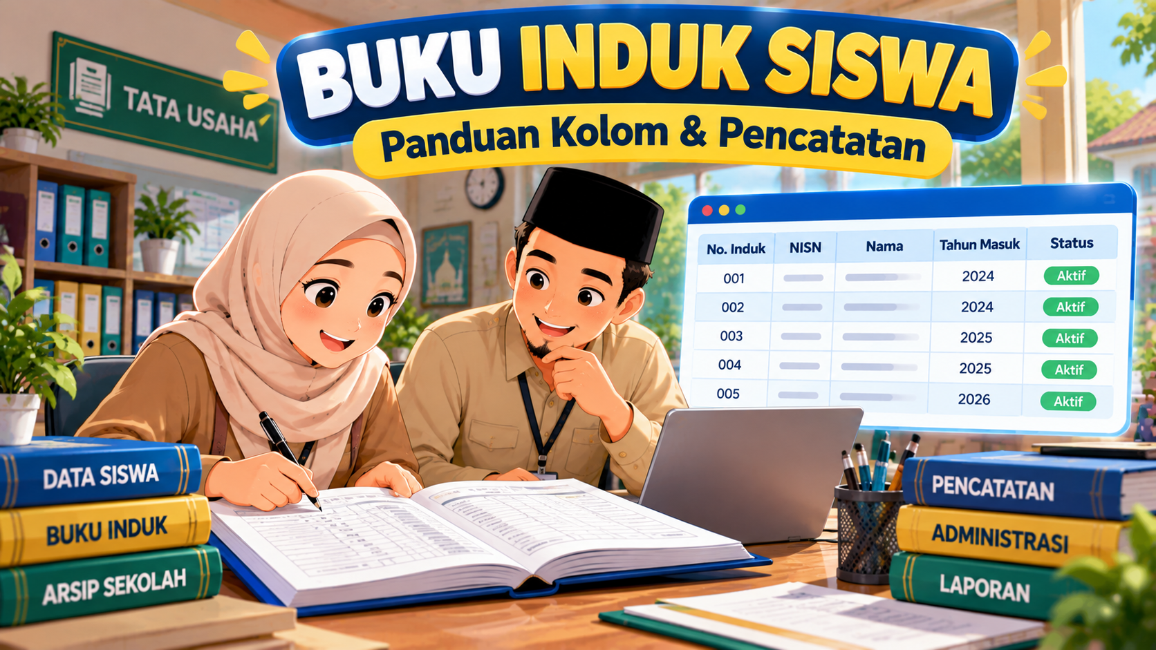 Cara Membuat Buku Induk Siswa yang Rapi, Lengkap dengan Contoh Kolomnya