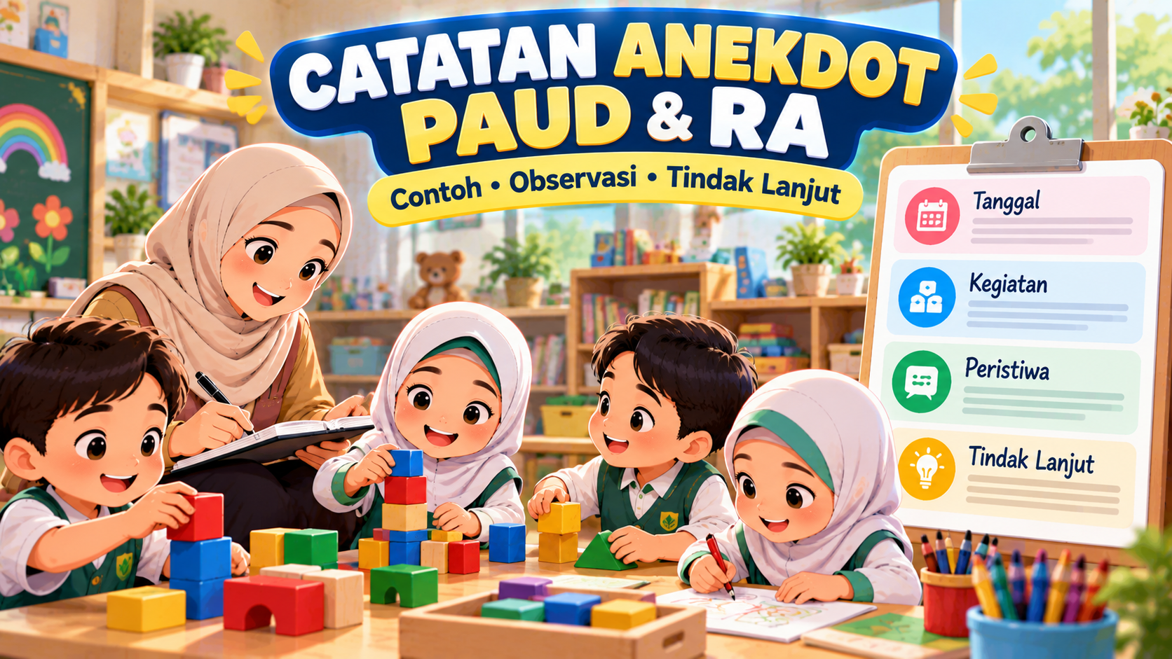 Contoh Catatan Anekdot PAUD dan RA: Cara Menulis Hasil Pengamatan Anak