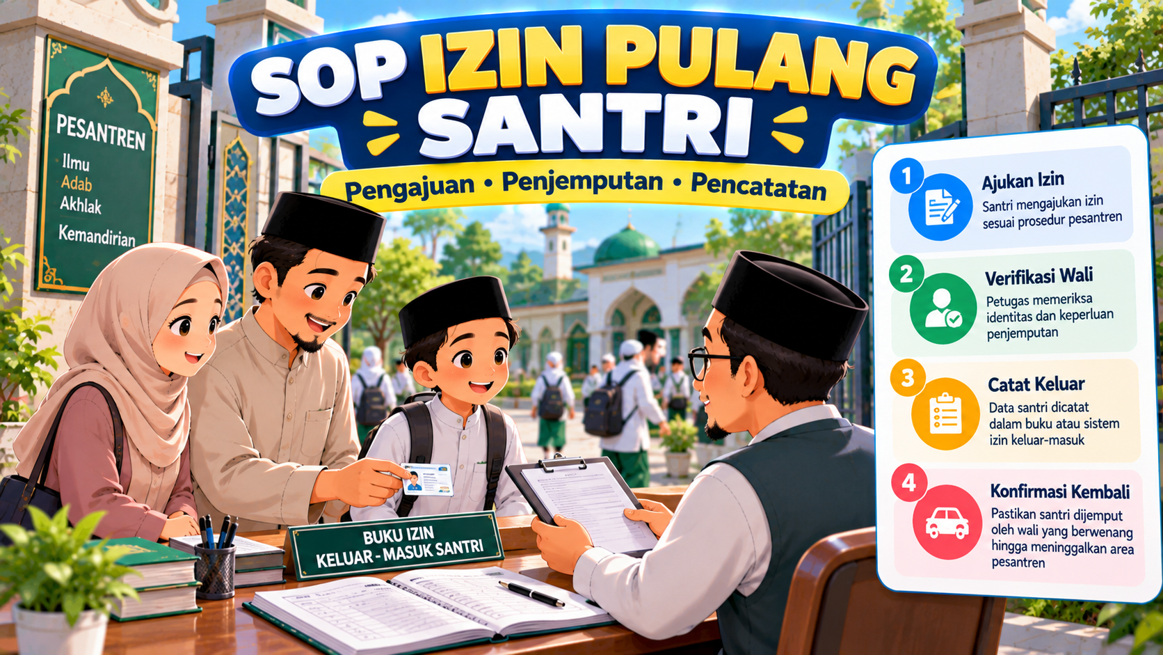 Contoh SOP Izin Pulang Santri: Prosedur Pengajuan, Penjemputan, dan Pencatatan
