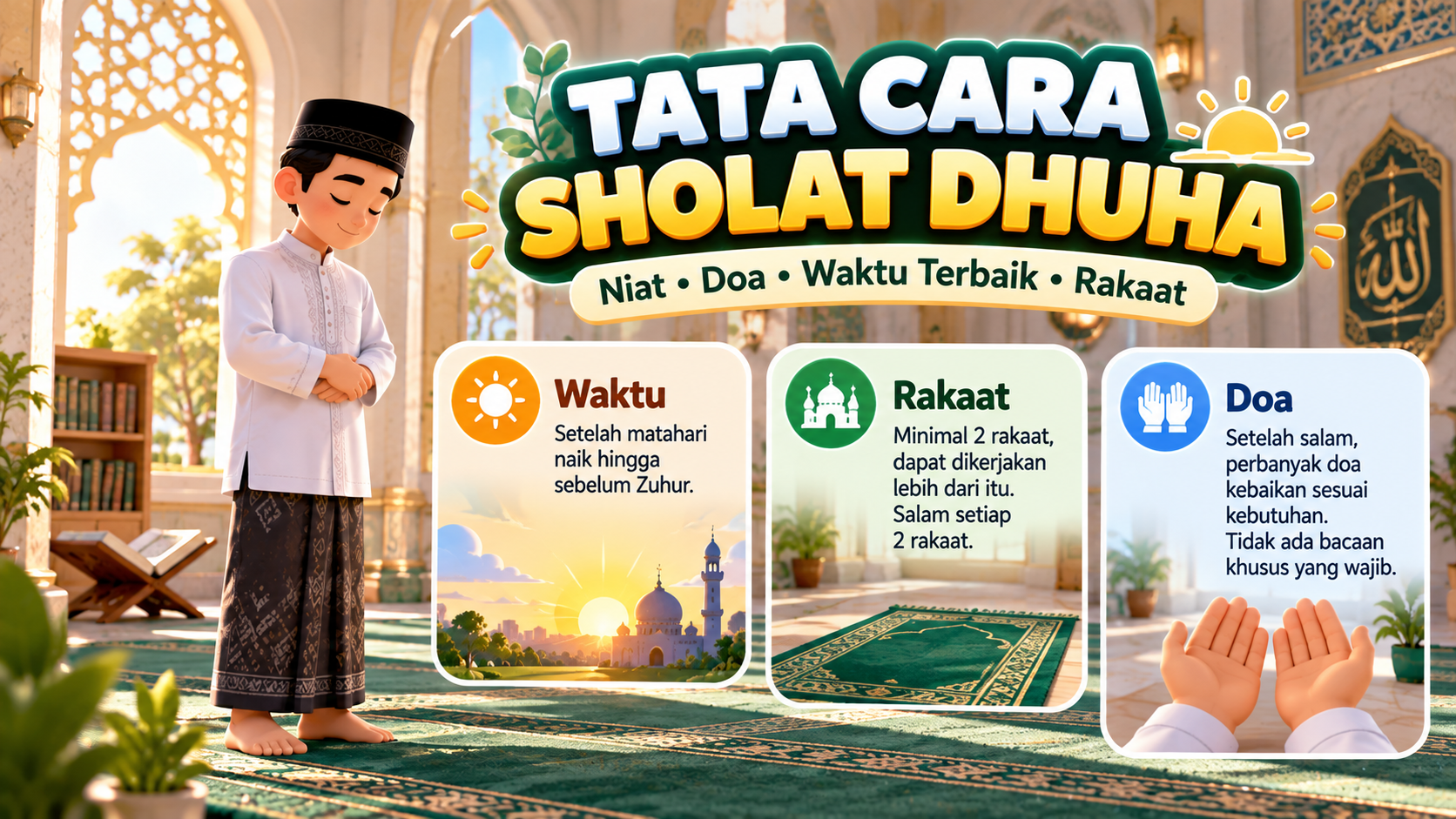 Tata Cara Sholat Dhuha, Lengkap dengan Niat, Doa, Waktu Terbaik, dan Jumlah Rakaat