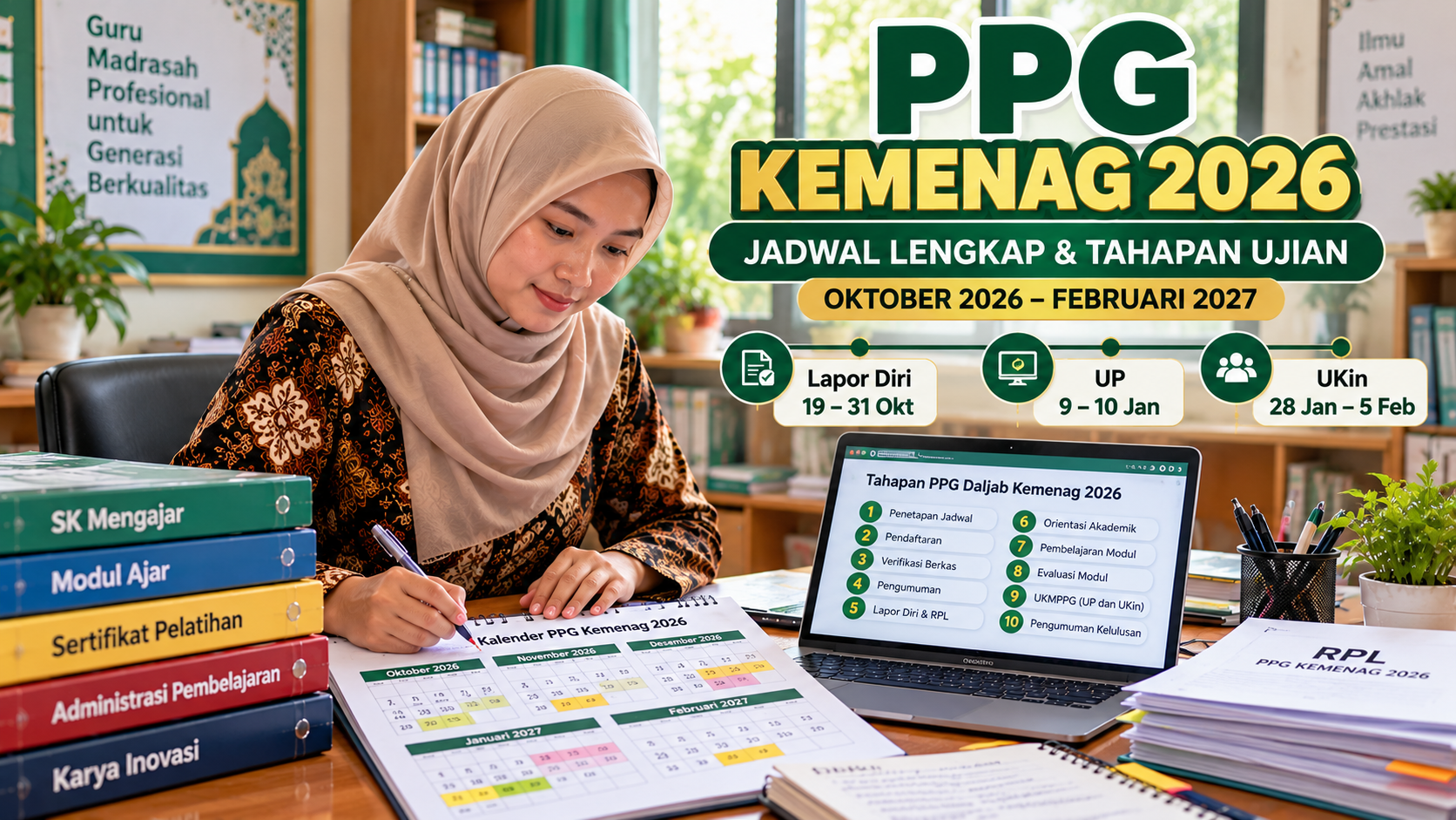 Jadwal Lengkap PPG Daljab Kemenag 2026 hingga Februari 2027, Cek Tahapan dan Ujiannya