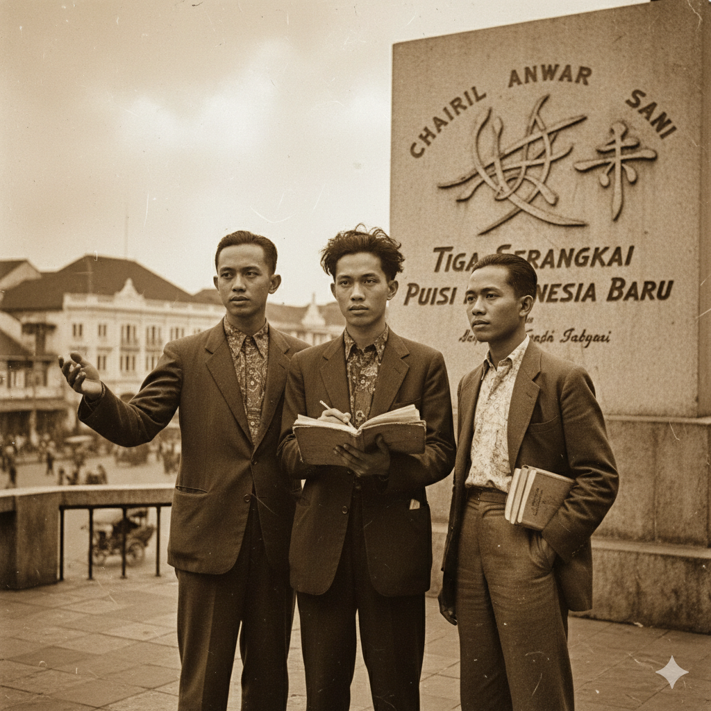 Chairil, Rivai, dan Asrul: Tiga Serangkai yang Mengubah Wajah Puisi Indonesia