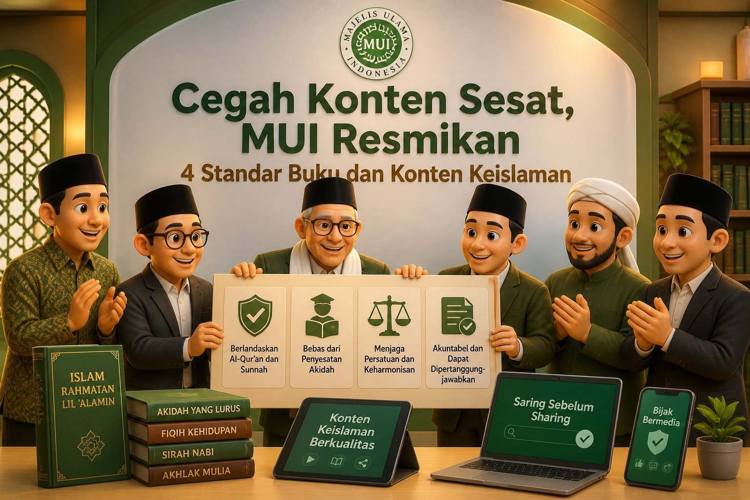 Cegah Konten Sesat, MUI Resmikan 4 Standar Buku dan Konten Keislaman