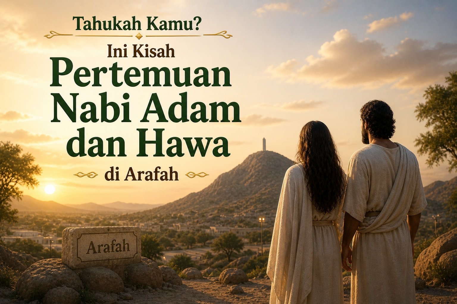 Tahukah Kamu? Ini Kisah Pertemuan Nabi Adam dan Hawa di Arafah