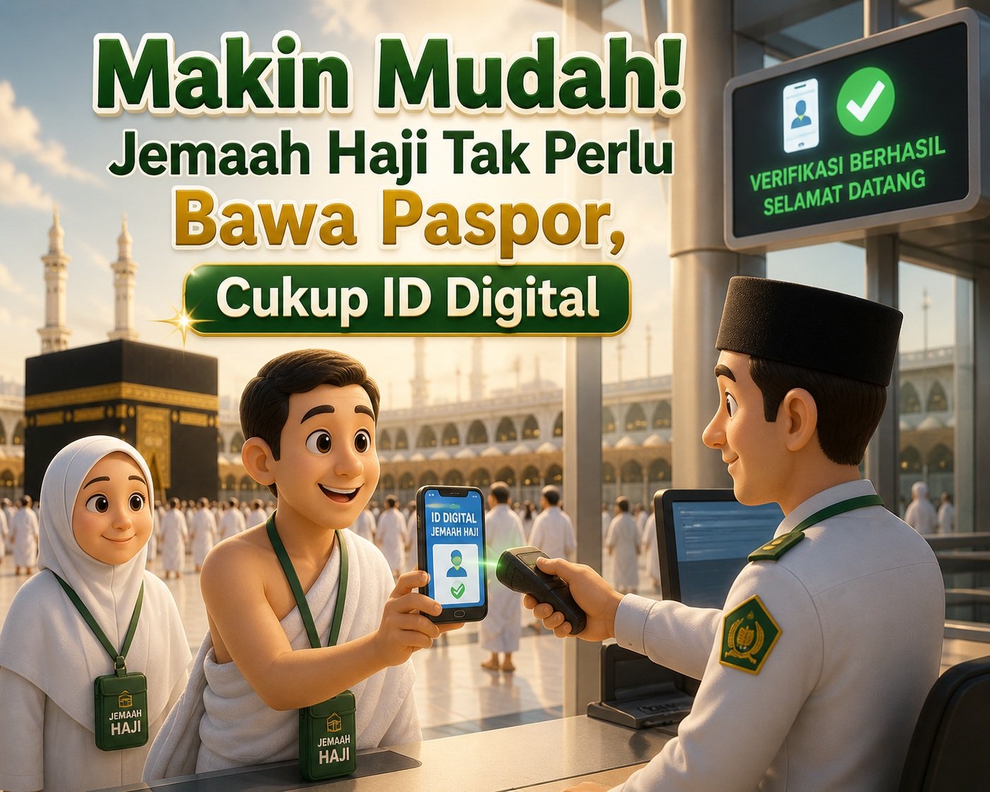 Makin Mudah! Jemaah Haji Tak Perlu Bawa Paspor, Cukup ID Digital