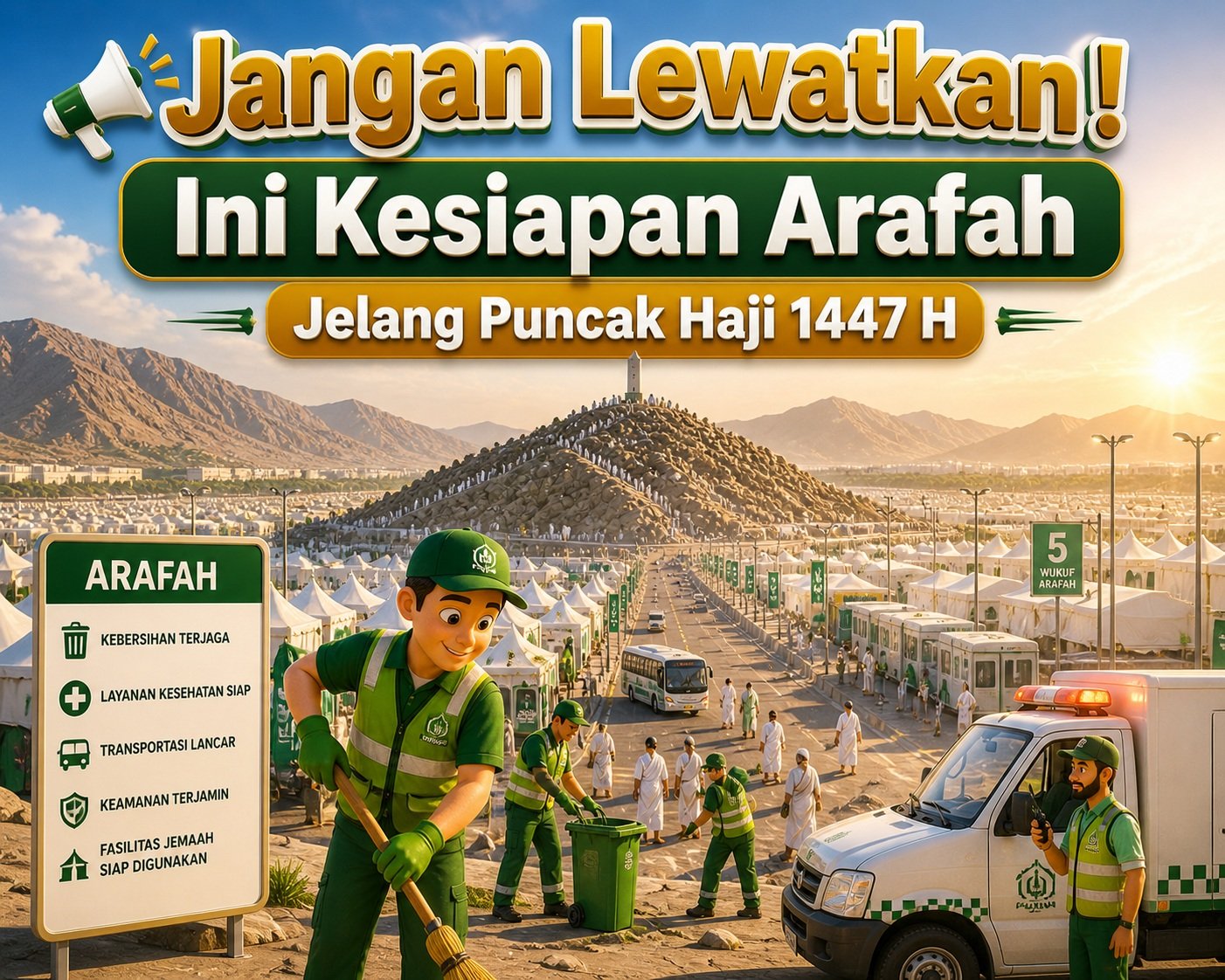 Jangan Lewatkan! Ini Kesiapan Arafah Jelang Puncak Haji 1447 H