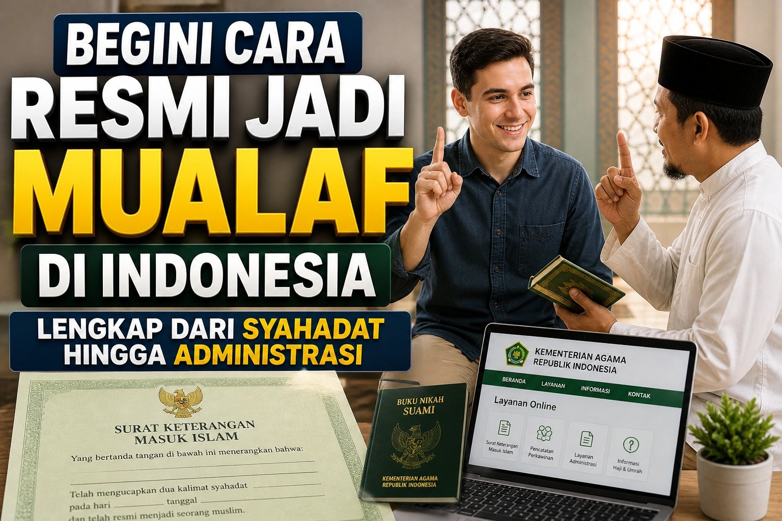 Begini Cara Resmi Jadi Mualaf di Indonesia, Lengkap dari Syahadat hingga Administrasi