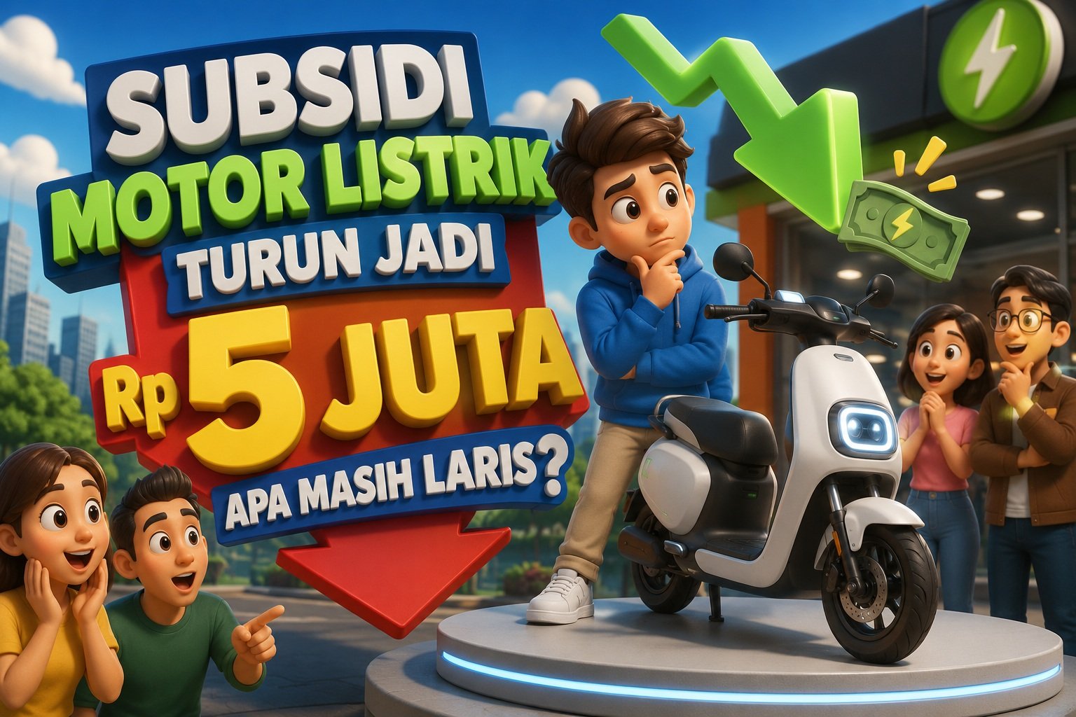 Subsidi Motor Listrik Turun Jadi Rp 5 Juta, Apa Masih Laris?