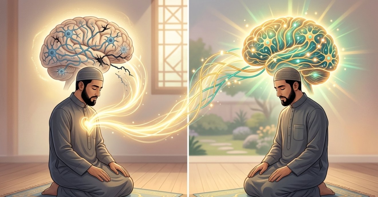 Rahasia Meditasi Islam: Mengapa Khusyuk dalam Shalat Bisa 'Merestart' Kerusakan Sel Saraf Otak