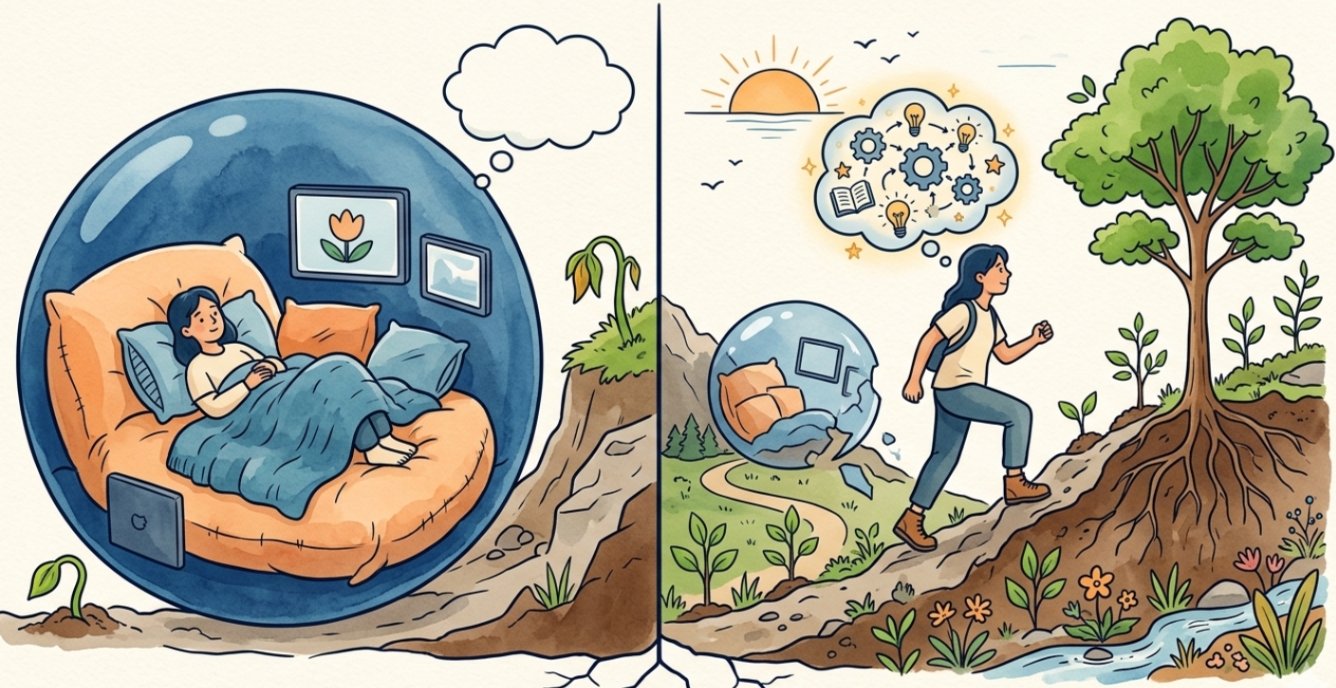 The Comfort Crisis: Kenapa Kenyamanan yang Berlebihan Adalah Musuh Utama Pertumbuhan Diri