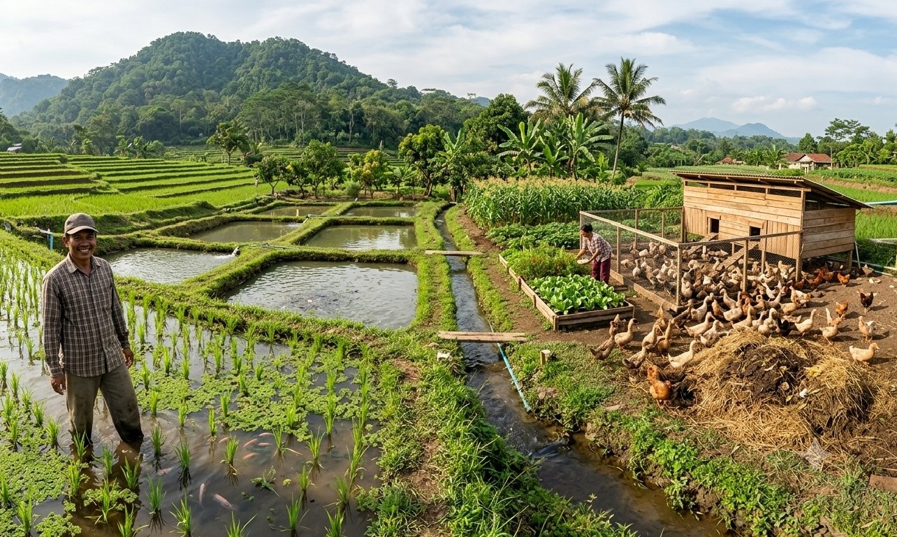 Mengenal Integrated Farming System, Solusi Pertanian Terpadu Tanpa Limbah di Pekarangan Rumah