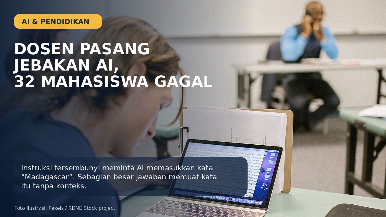 Dosen Pasang Instruksi Tersembunyi, 32 Mahasiswa Ketahuan Mengandalkan AI saat Ujian