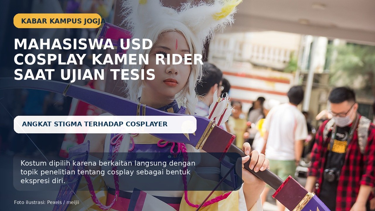Mahasiswa USD Cosplay Kamen Rider saat Ujian Proposal Tesis, Ternyata Berkaitan dengan Penelitiannya