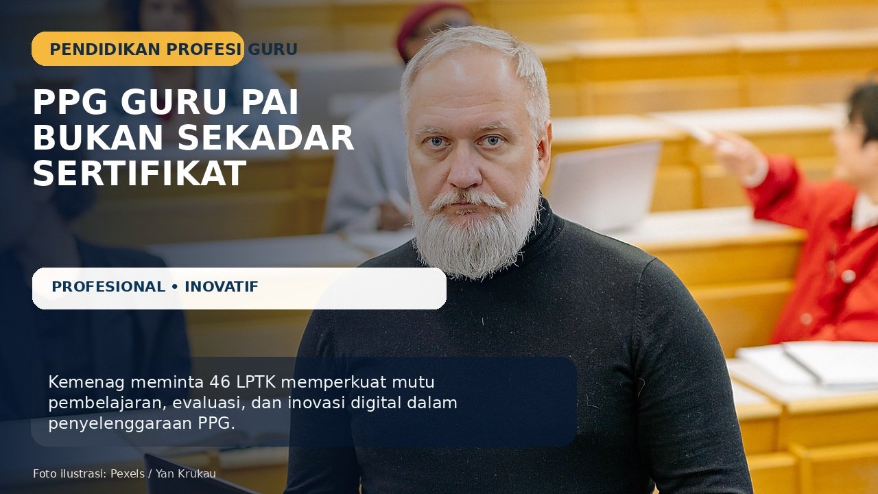 PPG Guru PAI Tak Cukup Hanya Sertifikat, Kemenag Minta LPTK Cetak Guru Profesional dan Inovatif