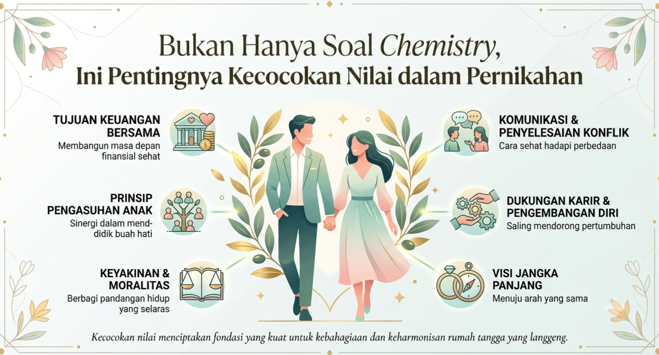 Bukan Hanya Soal Chemistry, Ini Pentingnya Kecocokan Nilai dalam Pernikahan