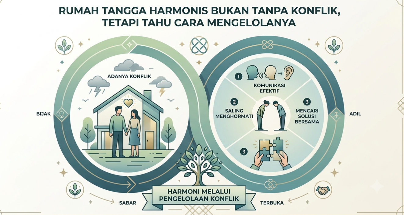 Rumah Tangga Harmonis Bukan Tanpa Konflik, tetapi Tahu Cara Mengelolanya