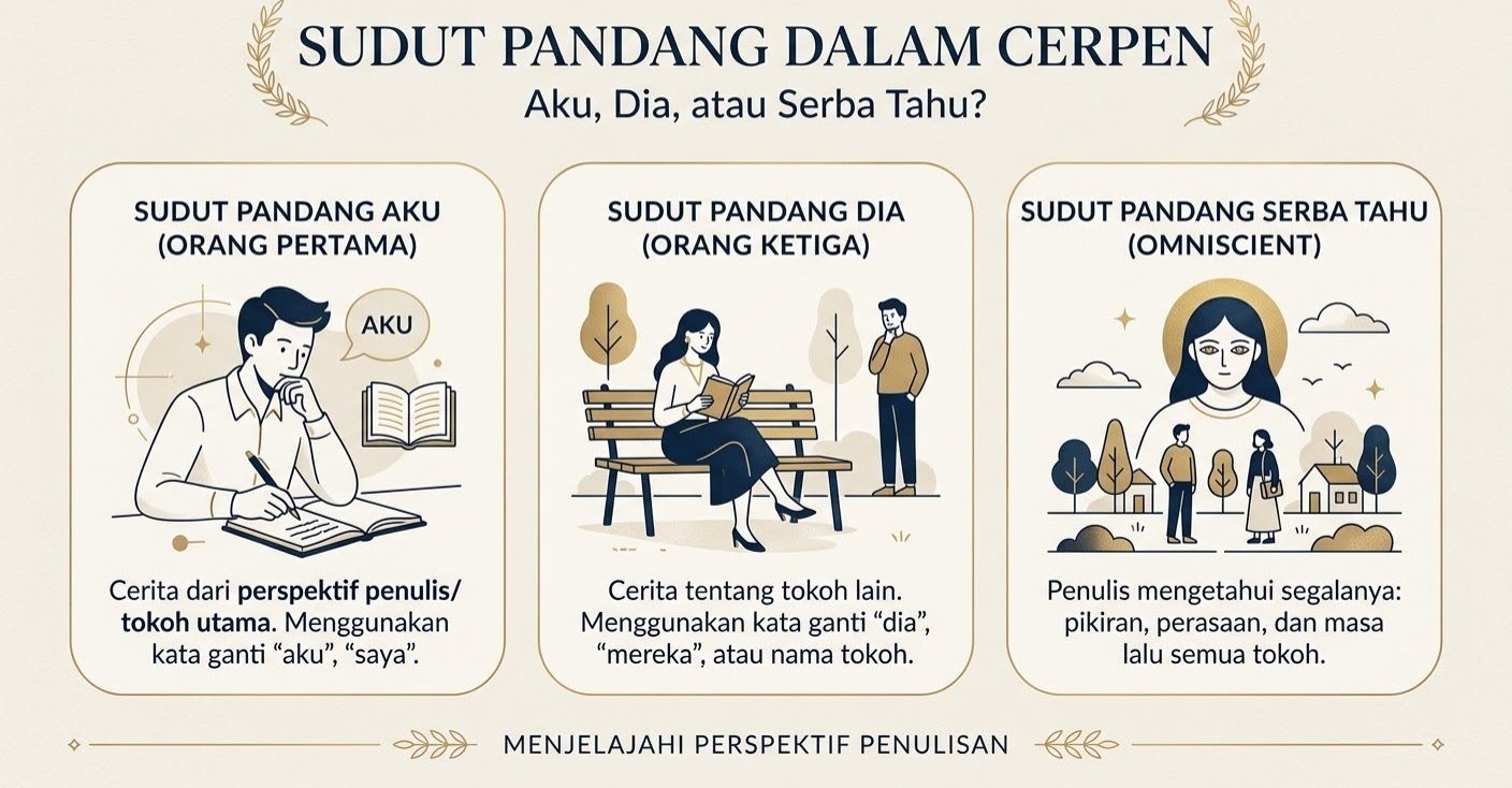 Sudut Pandang dalam Cerpen: Aku, Dia, atau Serba Tahu?