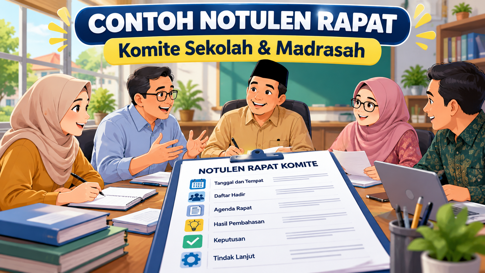 Contoh Notulen Rapat Komite Sekolah dan Madrasah yang Rapi dan Lengkap