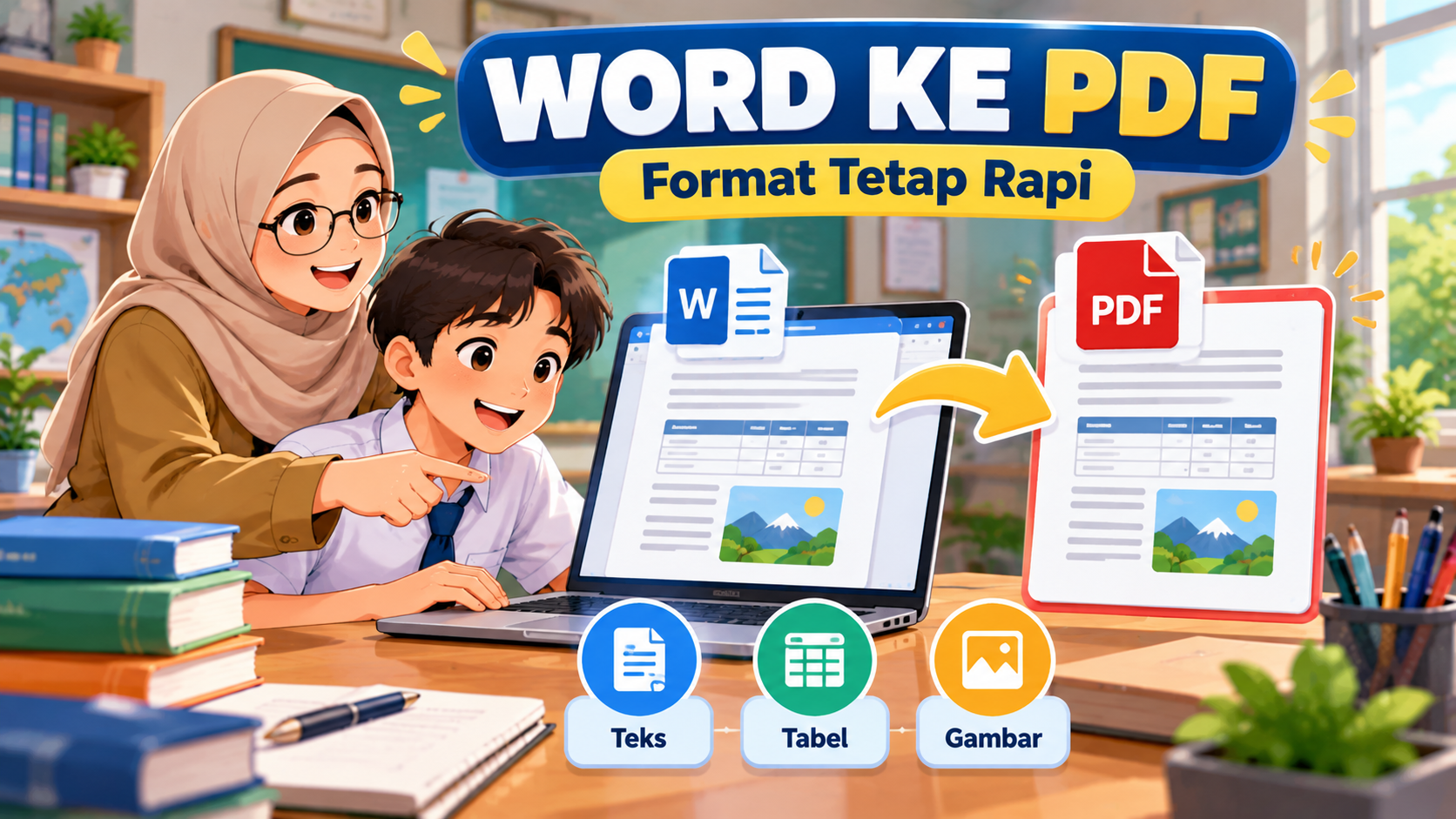 Cara Mengubah Word ke PDF agar Format, Tabel, dan Gambar Tidak Berantakan