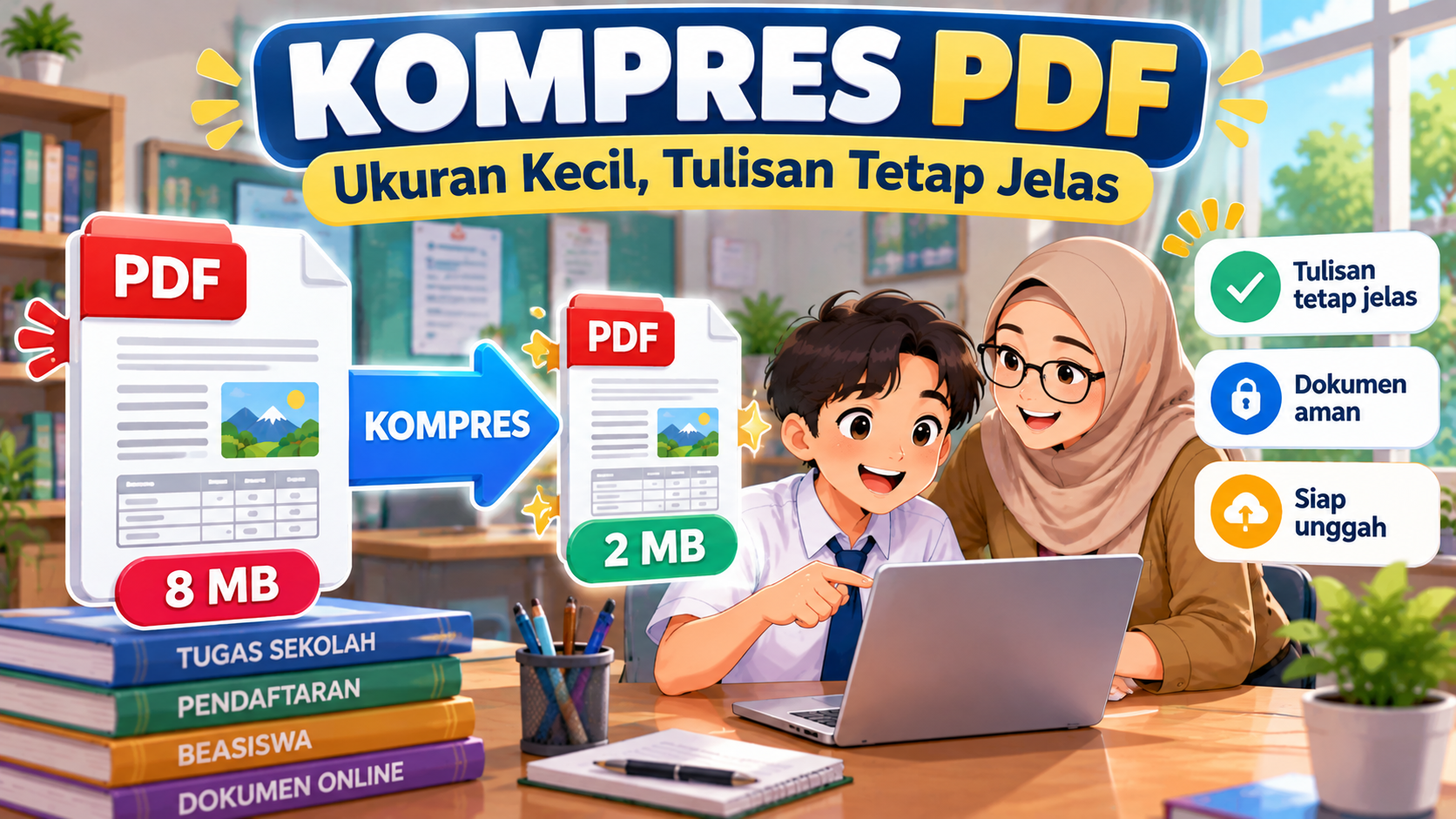 Cara Mengecilkan Ukuran PDF untuk Pendaftaran tanpa Membuat Tulisan Buram