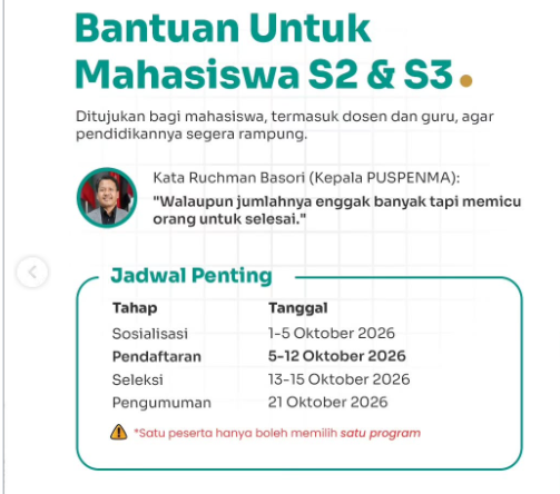 Beasiswa Indonesia Bangkit 2026 Dibuka! Ada 5 Program Gratis, Ini Kuota dan Link Pendaftarannya