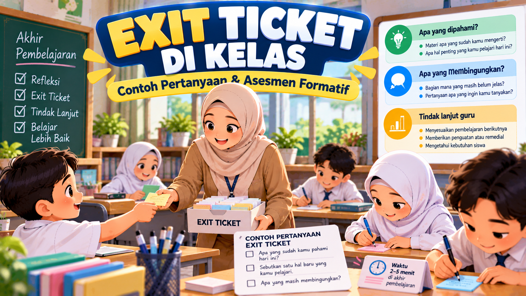 Cara Menggunakan Exit Ticket di Kelas, Lengkap dengan Contoh Pertanyaan untuk Siswa