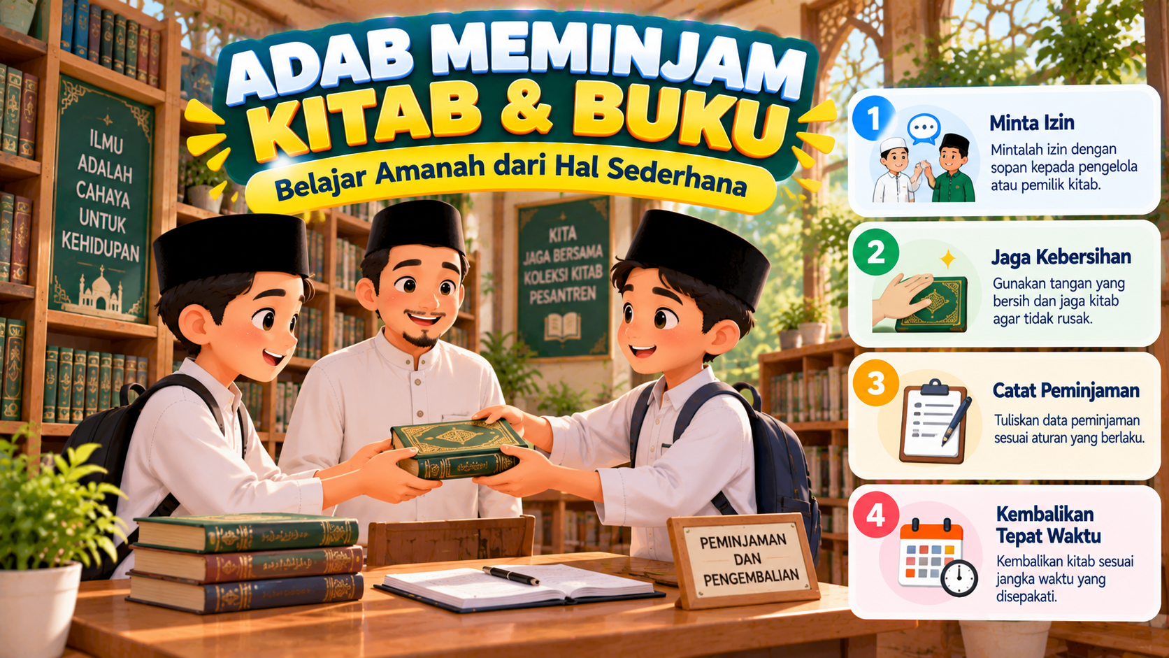 Adab Meminjam Kitab dan Buku dalam Islam: Belajar Amanah dari Hal Sederhana