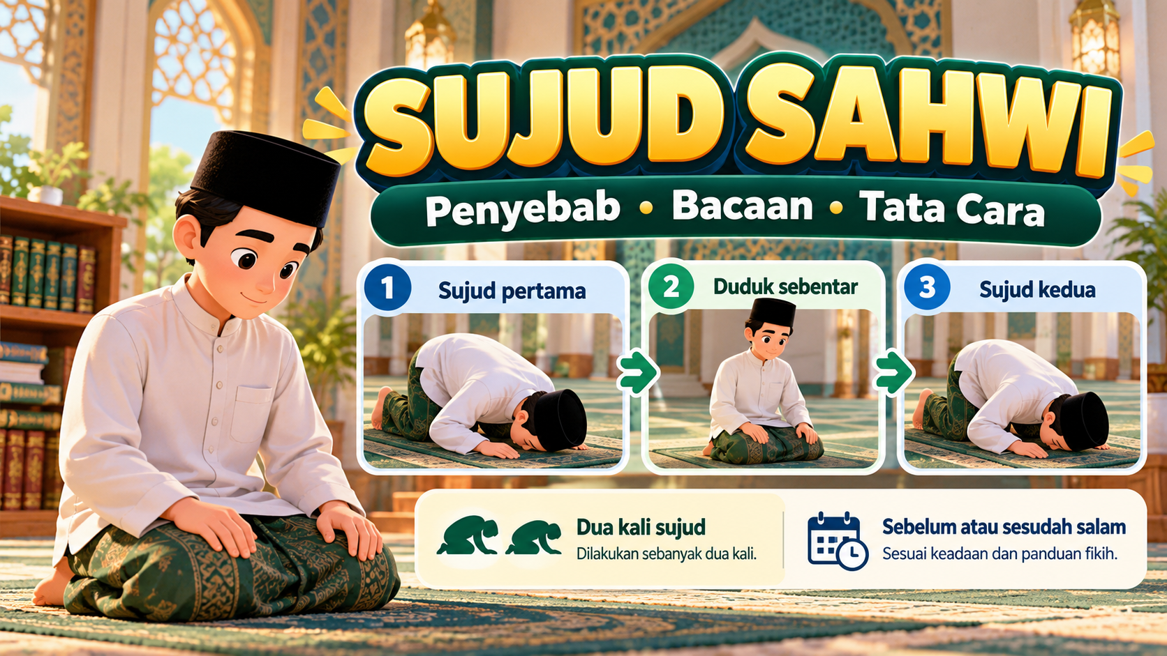 Apa Itu Sujud Sahwi? Penyebab, Bacaan, dan Tata Cara Melakukannya saat Sholat
