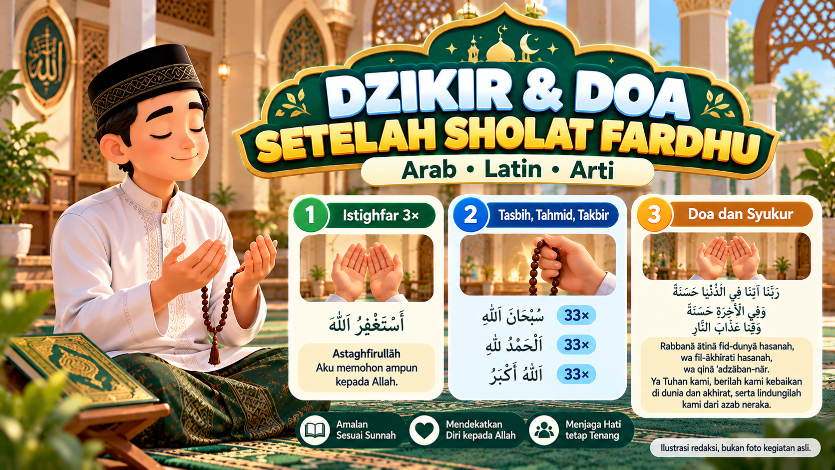 Doa Setelah Sholat Fardhu, Lengkap dengan Urutan Dzikir, Bacaan Arab, Latin, dan Artinya