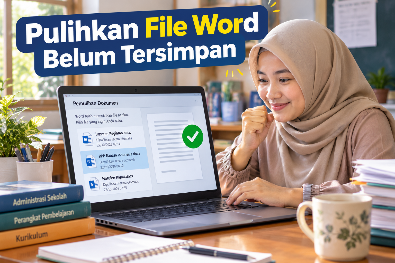 Cara Mengembalikan File Word yang Belum Tersimpan setelah Laptop Mati Mendadak