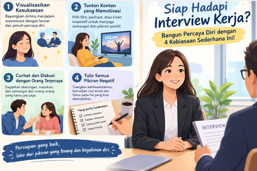 Takut Gagal Saat Interview Kerja? Ini 4 Cara Meningkatkan Percaya Diri agar Lebih Siap