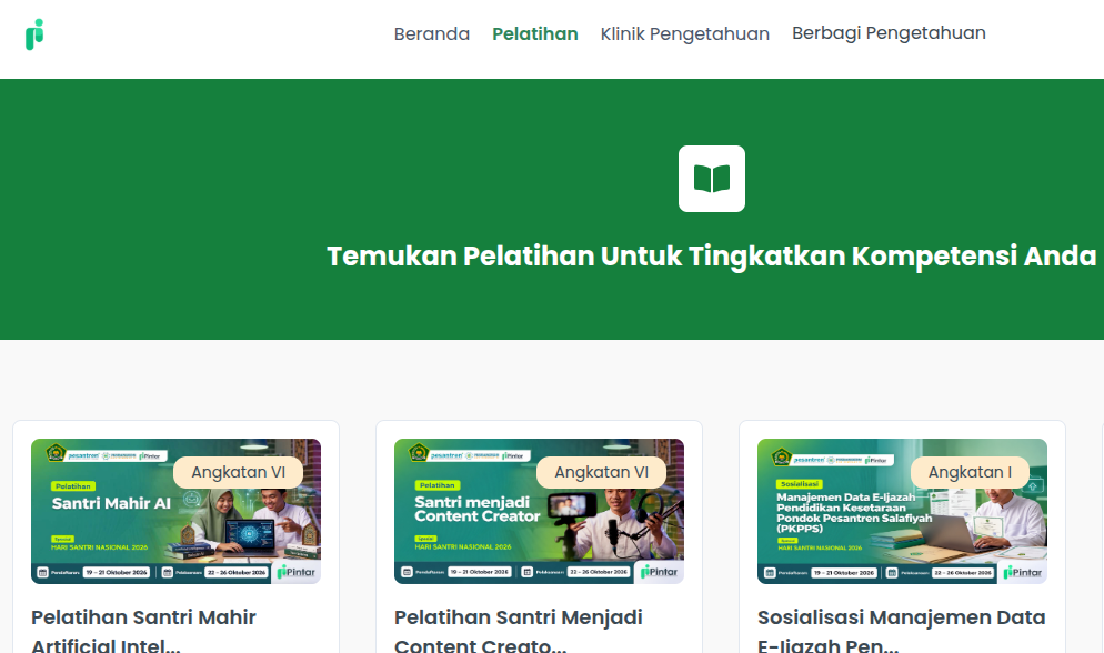 MOOC Pintar Kemenag 2026 Terbaru, Ini Cara Cek Jadwal dan Daftar Pelatihan Online