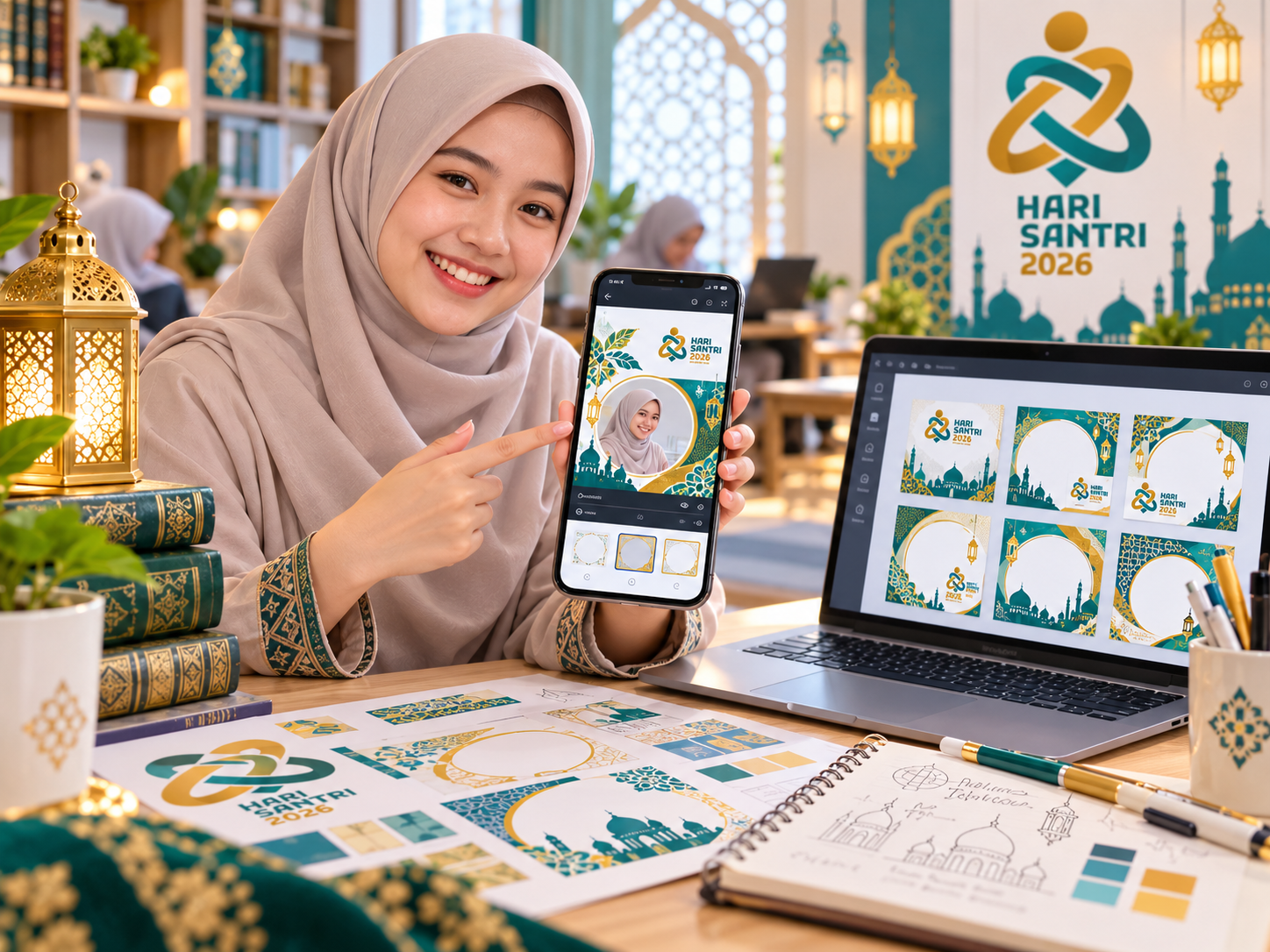 Cara Membuat Twibbon Hari Santri 2026 Gratis Lewat HP, Lengkap dengan Tips Desain dan Foto