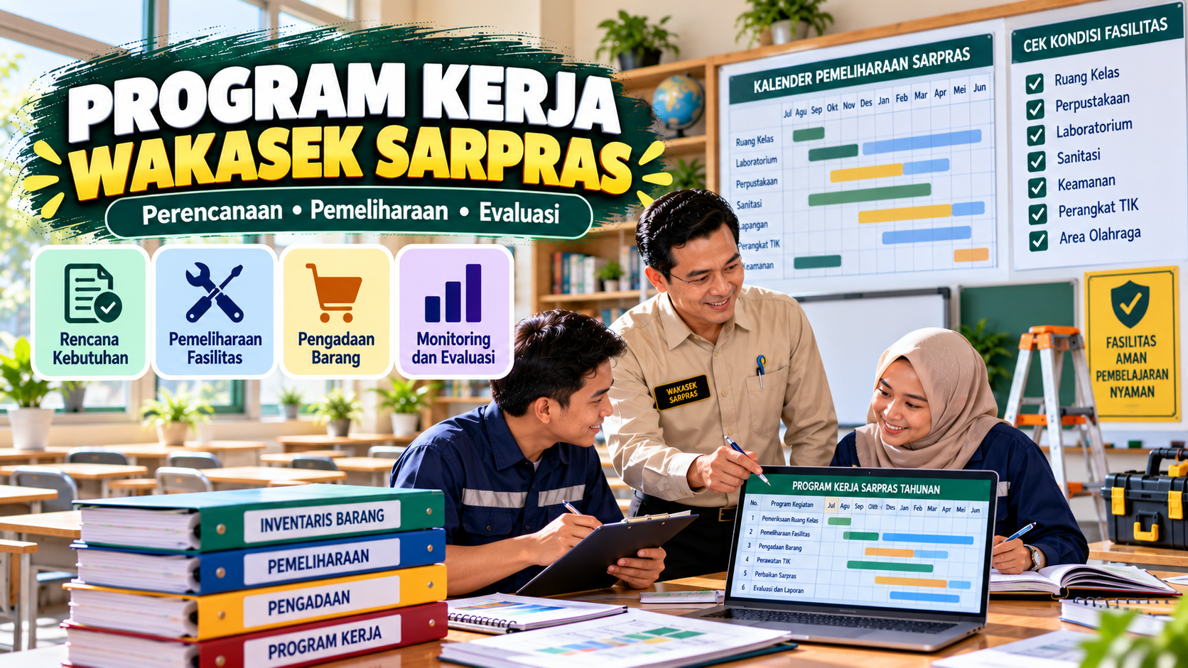 Cara Menyusun Program Kerja Wakasek Sarpras Tahunan, Lengkap dengan Kalender Pemeliharaan dan Contoh Format