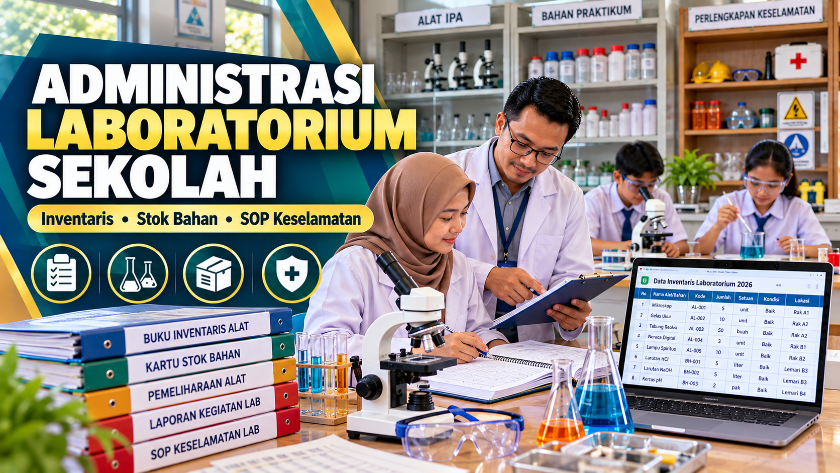 Panduan Administrasi Laboratorium Sekolah 2026: Inventaris Alat, Bahan Praktikum, SOP Keselamatan, dan Contoh Format