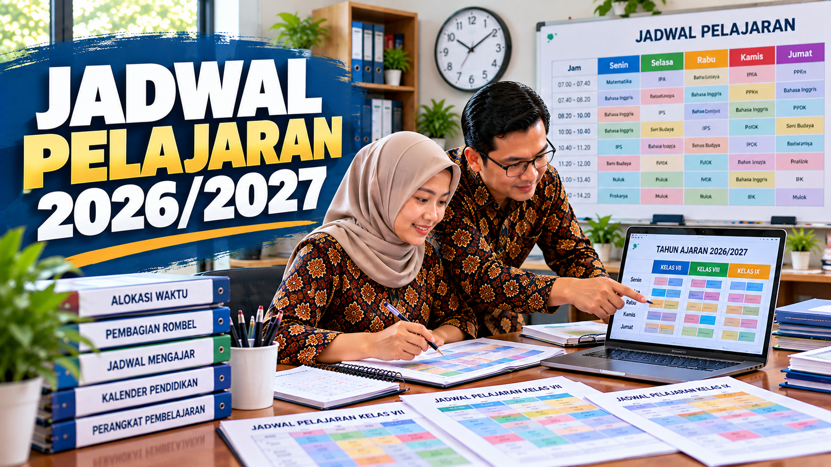 Cara Menyusun Jadwal Pelajaran Sekolah 2026/2027: Pembagian Jam Guru, Rombel, dan Contoh Format